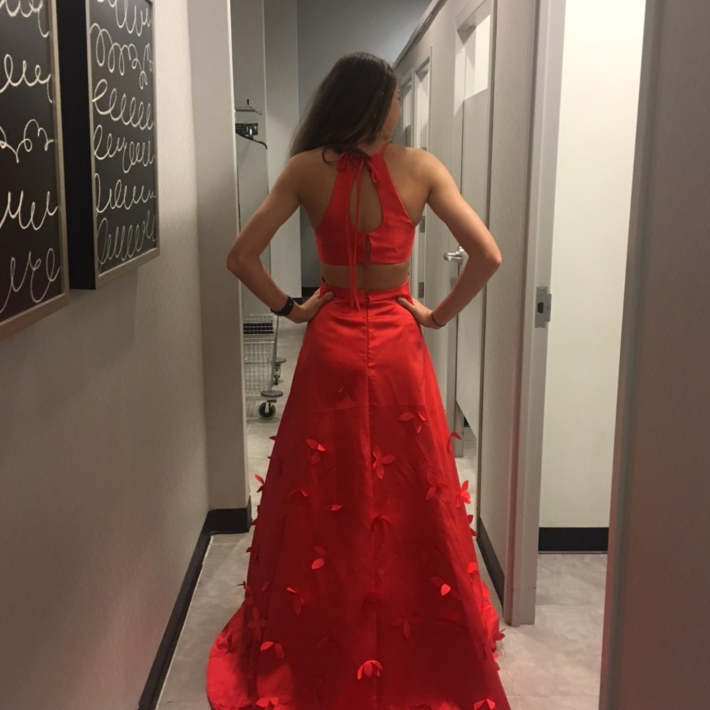 Red Long gown. Perfect for pageants or proms